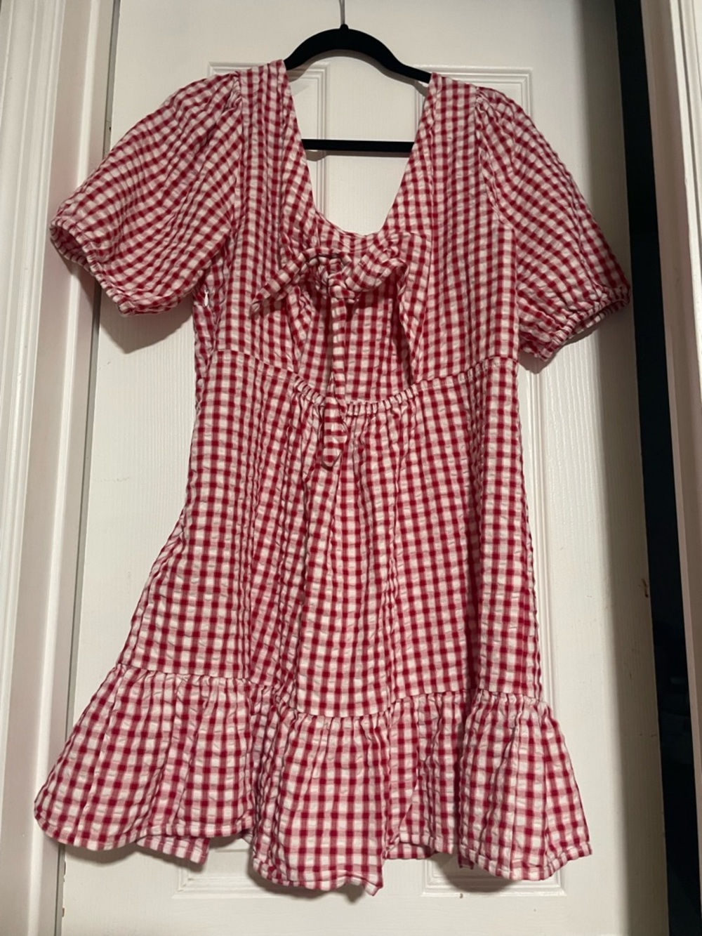 Loft Red Gingham Dress - Picture 2 of 6